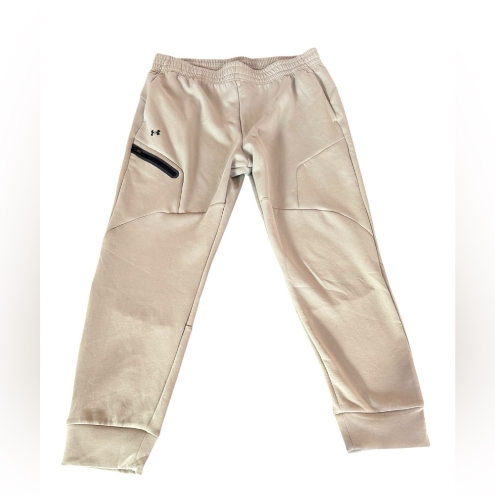 Under Armour UA Women’s Unstoppable Fleece Joggers Light Beige SZ XL